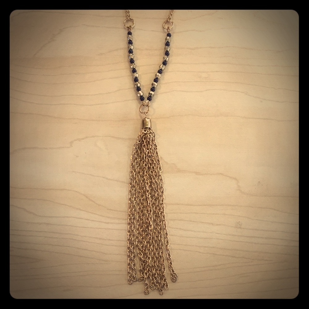 Gold Tassel Necklace